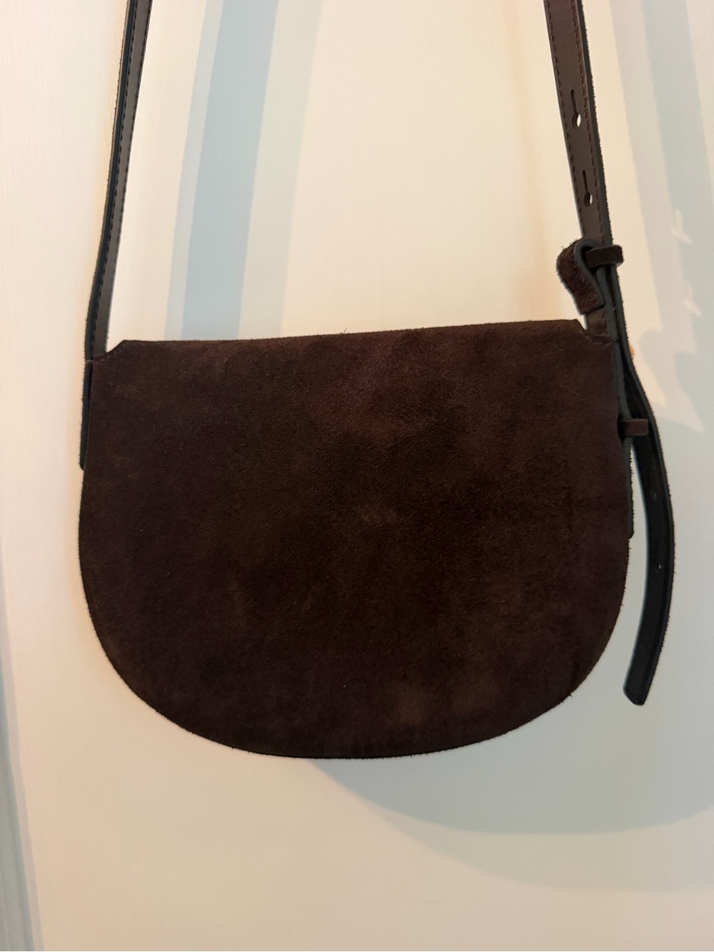Madewell Dark Brown Suede Crossbody Bag - Picture 4 of 7